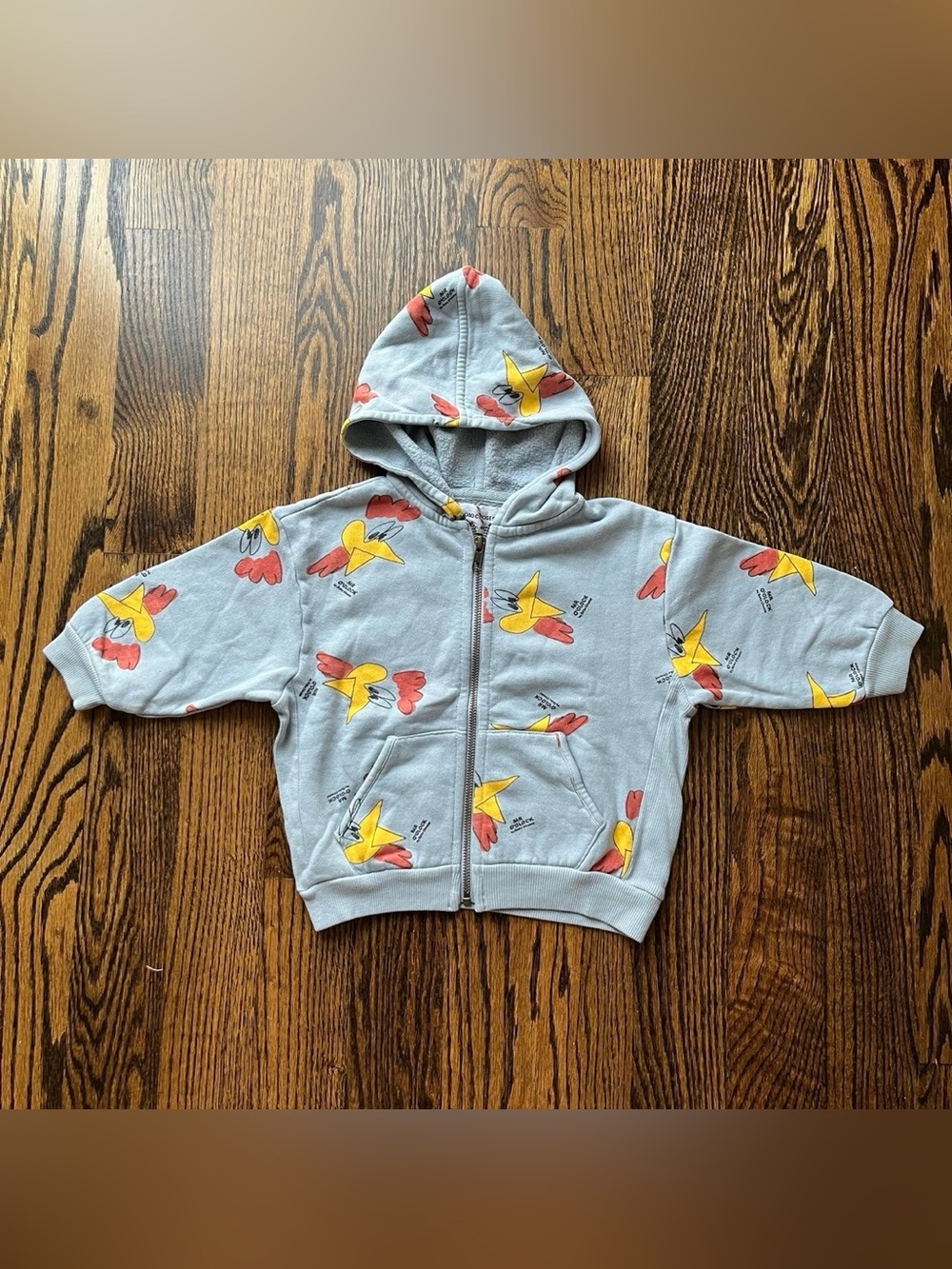 NWT - Bobo Choses Organic Cotton Rooster Zip-Up Hoodie (2-3Y) - Picture 2 of 7